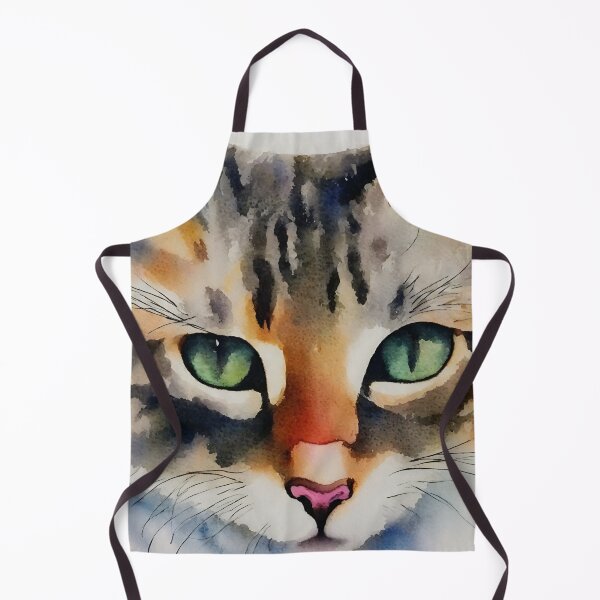 Artikelvorschau, Cat highly detailed watercolor painting entworfen und verkauft von DrawItOnce.