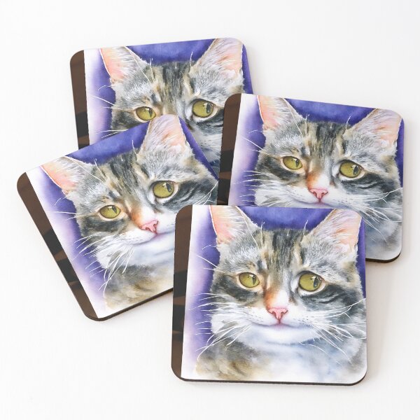 Artikelvorschau, Cat highly detailed watercolor painting entworfen und verkauft von DrawItOnce.