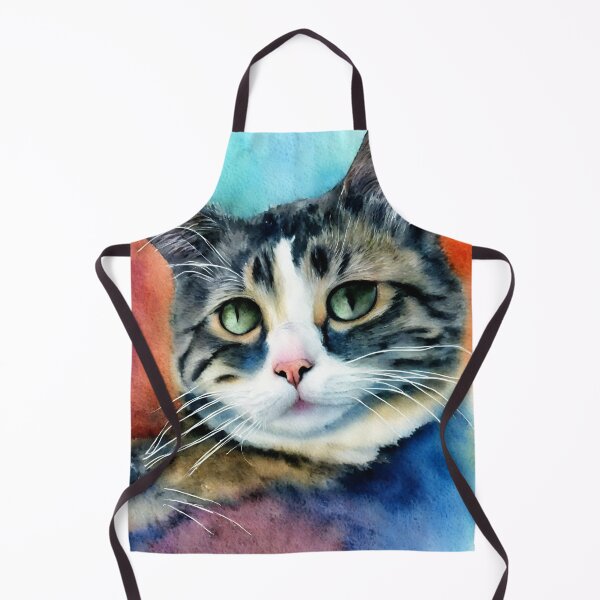 Artikelvorschau, Cat highly detailed watercolor painting entworfen und verkauft von DrawItOnce.