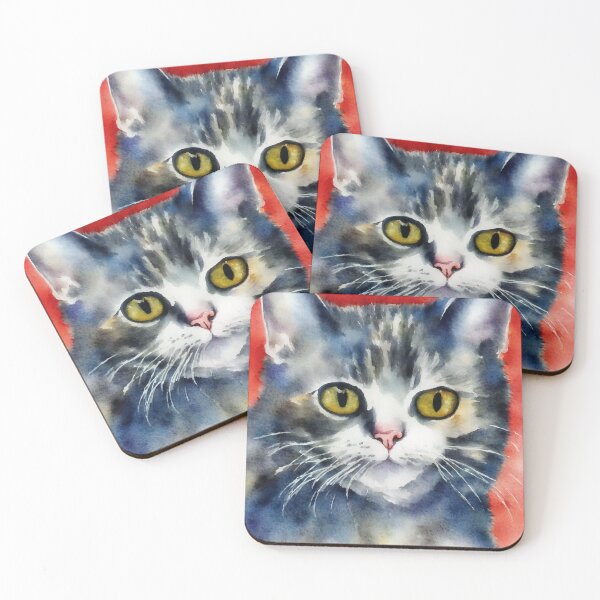 Artikelvorschau, Cat highly detailed watercolor painting entworfen und verkauft von DrawItOnce.