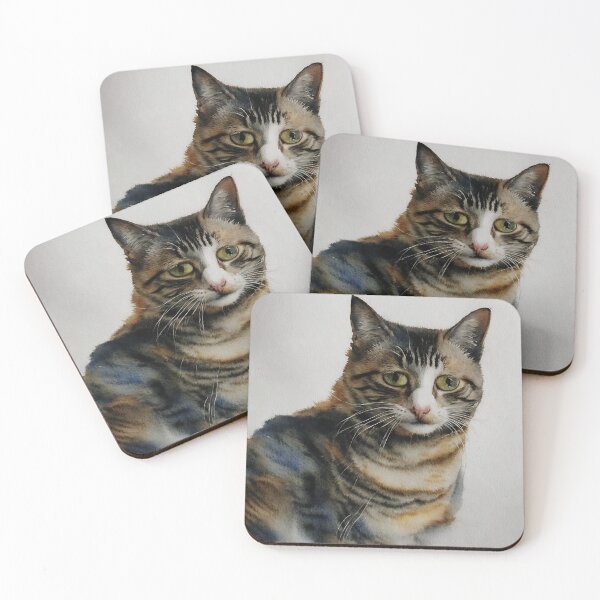 Item preview, Cat highly detailed watercolor painting designed and sold by DrawItOnce.