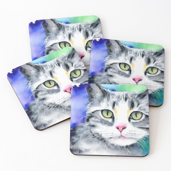 Artikelvorschau, Cat highly detailed watercolor painting entworfen und verkauft von DrawItOnce.