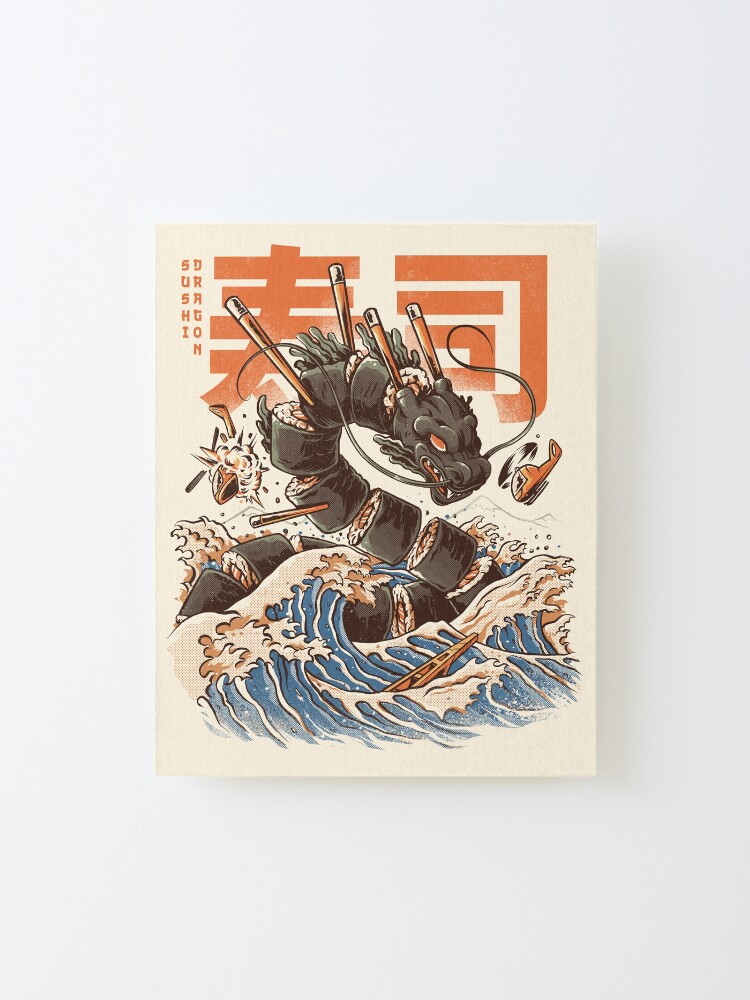 Alternate view of Great Sushi Dragon Mounted Print