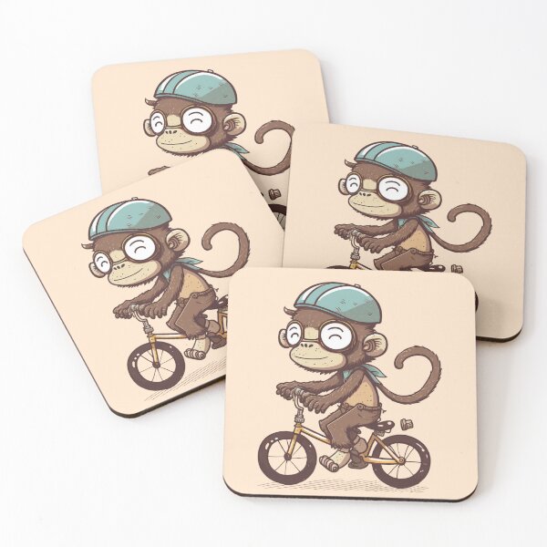 Item preview, My Ancestor Monkey Monkey Riding Bike Retro Design For Monkey And Riding Lovers designed and sold by CandyDroidMerch.