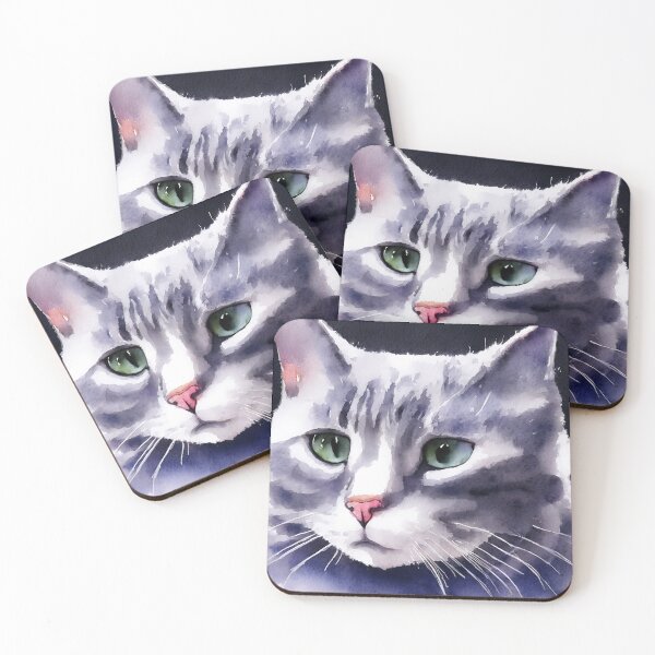 Artikelvorschau, Cat highly detailed watercolor painting entworfen und verkauft von DrawItOnce.