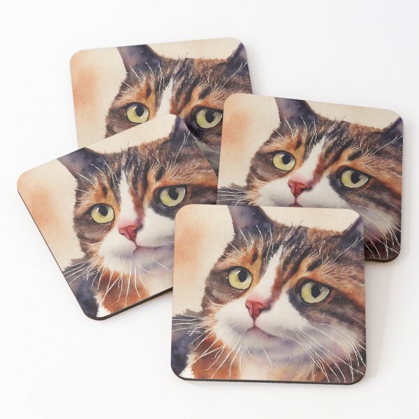 Artikelvorschau, Cat highly detailed watercolor painting entworfen und verkauft von DrawItOnce.