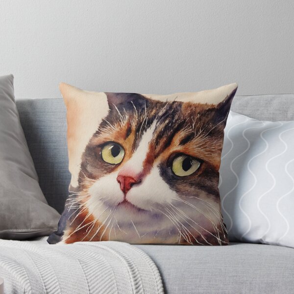 Artikelvorschau, Cat highly detailed watercolor painting entworfen und verkauft von DrawItOnce.