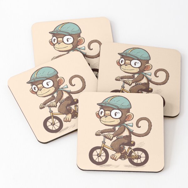 Item preview, My Ancestor Monkey Monkey Riding Bike Retro Design For Monkey And Riding Lovers designed and sold by CandyDroidMerch.