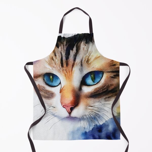 Artikelvorschau, Cat highly detailed watercolor painting entworfen und verkauft von DrawItOnce.