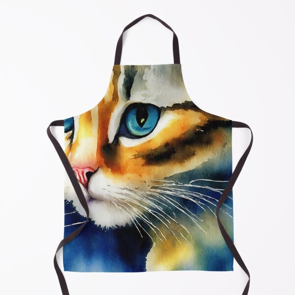 Artikelvorschau, Cat highly detailed watercolor painting entworfen und verkauft von DrawItOnce.