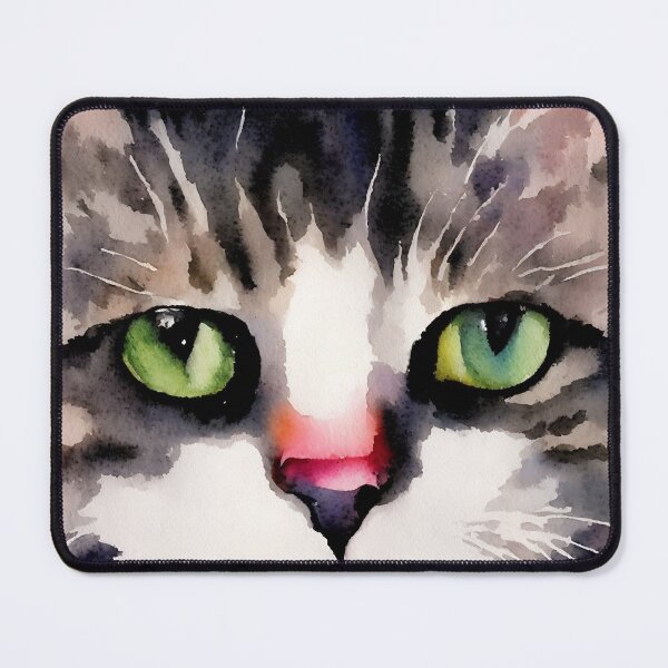 Artikelvorschau, Cat highly detailed watercolor painting entworfen und verkauft von DrawItOnce.