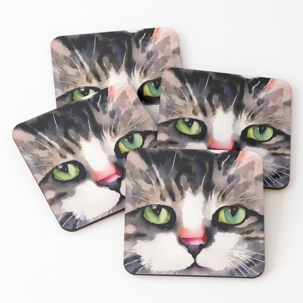 Artikelvorschau, Cat highly detailed watercolor painting entworfen und verkauft von DrawItOnce.