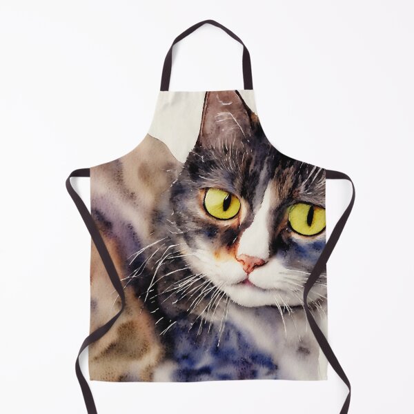 Artikelvorschau, Cat highly detailed watercolor painting entworfen und verkauft von DrawItOnce.