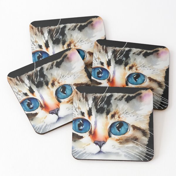 Artikelvorschau, Cat highly detailed watercolor painting entworfen und verkauft von DrawItOnce.