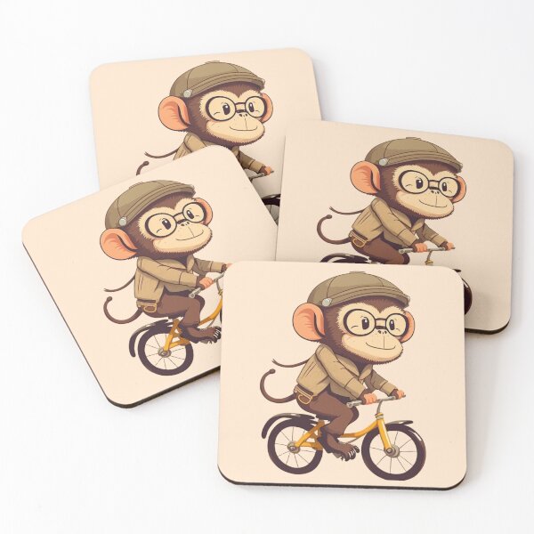 Item preview, My Ancestor Monkey Monkey Riding Bike Retro Design For Monkey And Riding Lovers designed and sold by CandyDroidMerch.
