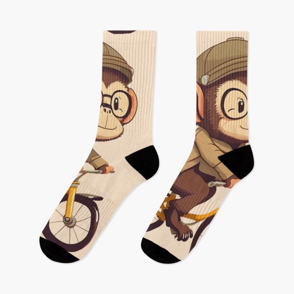 Item preview, My Ancestor Monkey Monkey Riding Bike Retro Design For Monkey And Riding Lovers designed and sold by CandyDroidMerch.