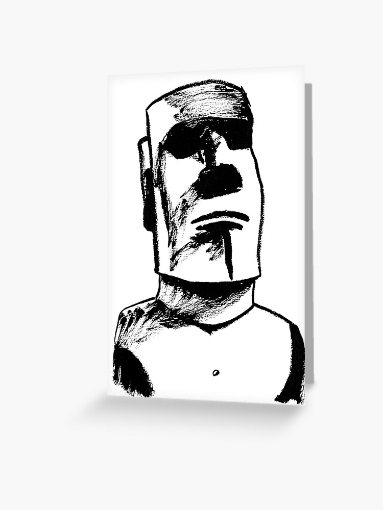 The Rock Moai Statue Funny Meme Dwayne Johnson Easter Island Greeting Card  for Sale by ArtfullyRad