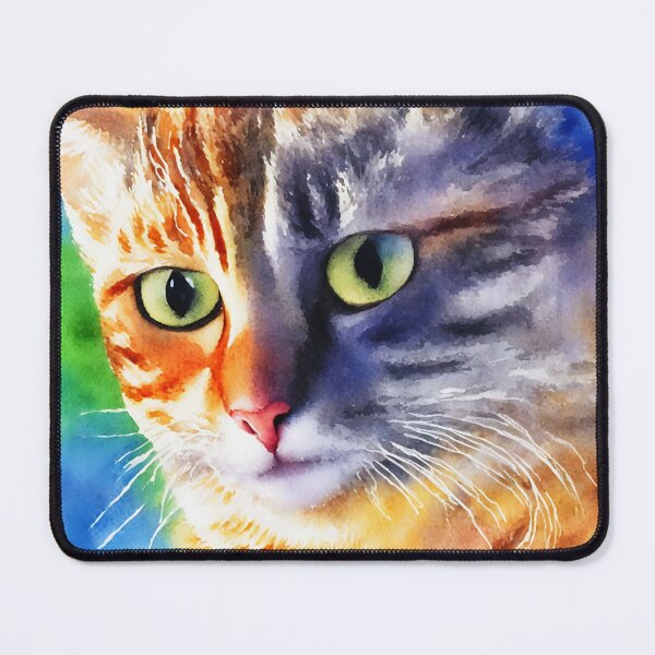 Artikelvorschau, Cat highly detailed watercolor painting entworfen und verkauft von DrawItOnce.