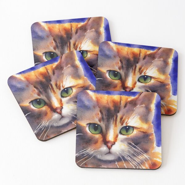 Artikelvorschau, Cat highly detailed watercolor painting entworfen und verkauft von DrawItOnce.