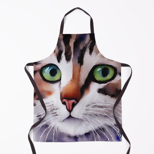 Artikelvorschau, Cat highly detailed watercolor painting entworfen und verkauft von DrawItOnce.