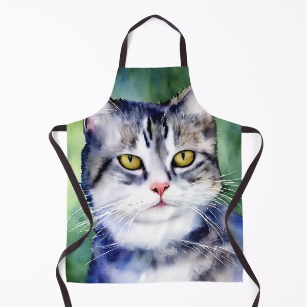 Artikelvorschau, Cat highly detailed watercolor painting entworfen und verkauft von DrawItOnce.