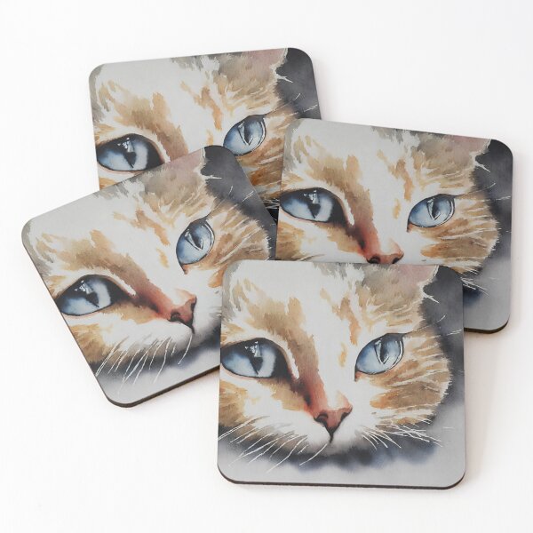 Artikelvorschau, Cat highly detailed watercolor painting entworfen und verkauft von DrawItOnce.