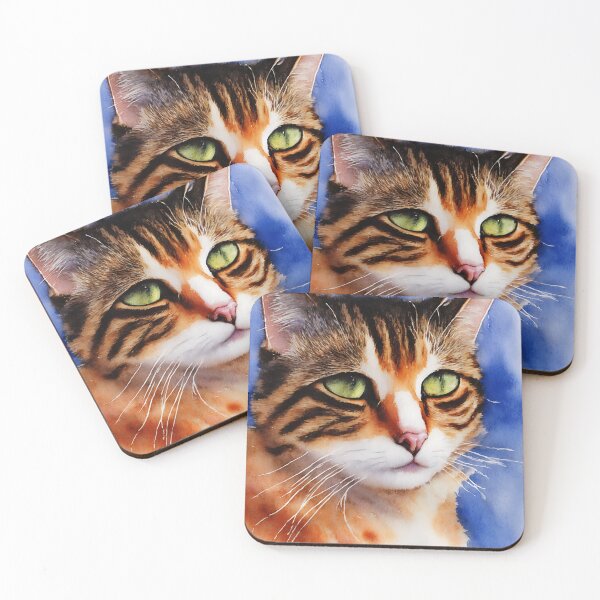 Artikelvorschau, Cat highly detailed watercolor painting entworfen und verkauft von DrawItOnce.