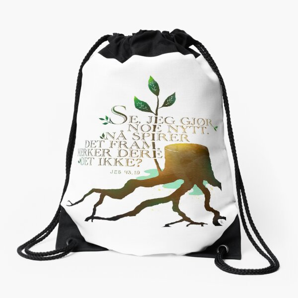 Se jeg gjør noe nytt Drawstring Bag