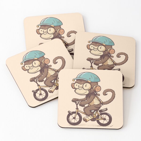 Item preview, My Ancestor Monkey Monkey Riding Bike Retro Design For Monkey And Riding Lovers designed and sold by CandyDroidMerch.