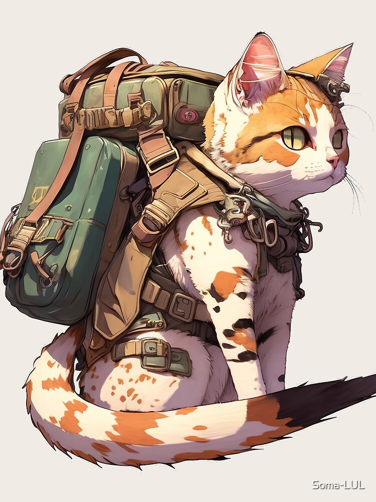 Disover messenger cat Drawstring Bag