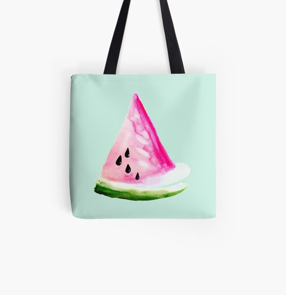 Watercolour Watermelon All Over Print Tote Bag