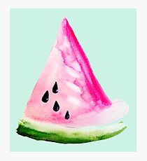 Watercolour Watermelon Photographic Print