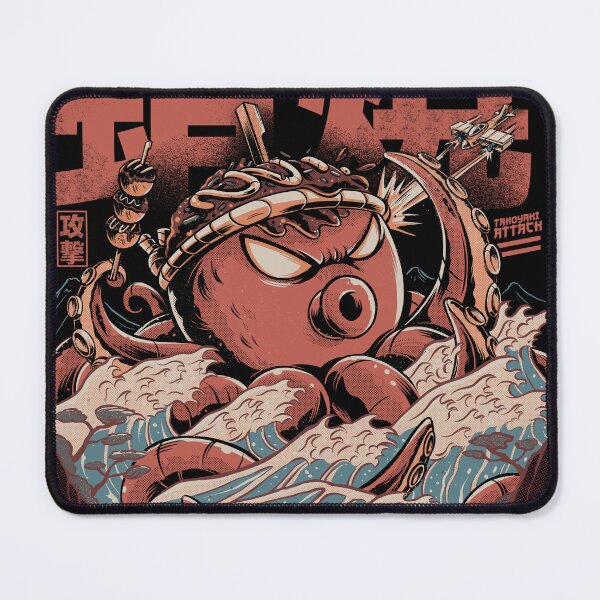 Aperçu de l'œuvre Takoyaki Attaque Version Noire créée et vendue par Ilustrata®.