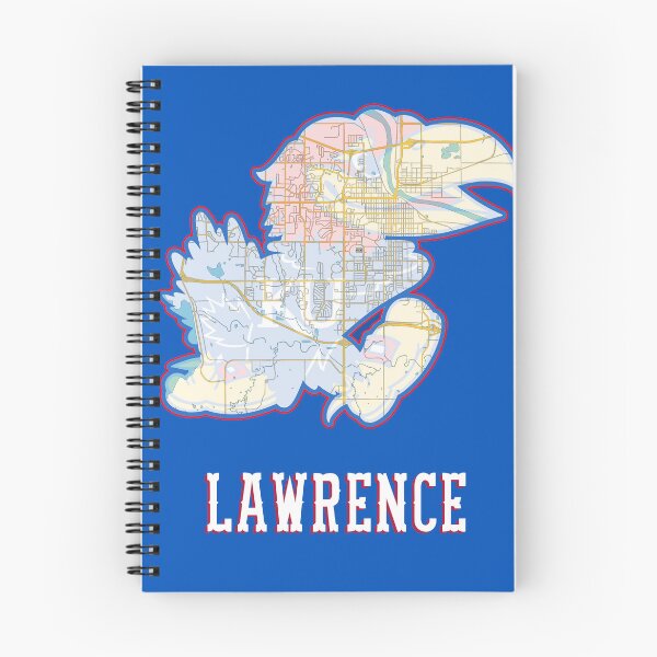 Item preview, Mapa rojo y azul de Lawrence Kansas designed and sold by kelbyredux.