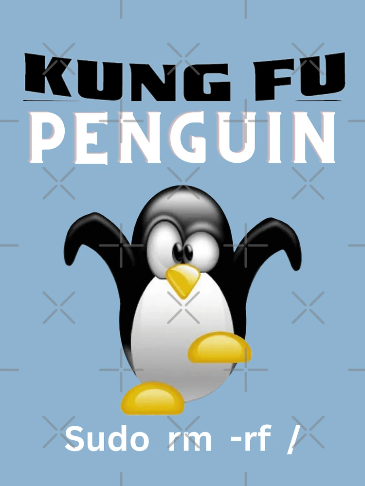 Kung Fu Penguin Tux T-Shirt Design\
