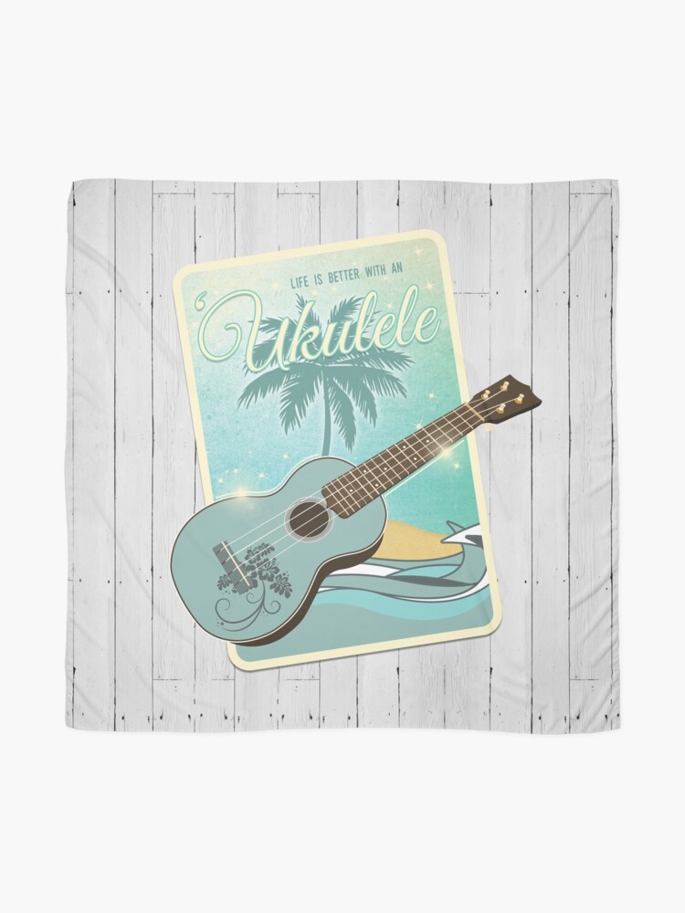 Alternate view of Life is better with an ukulele Scarf