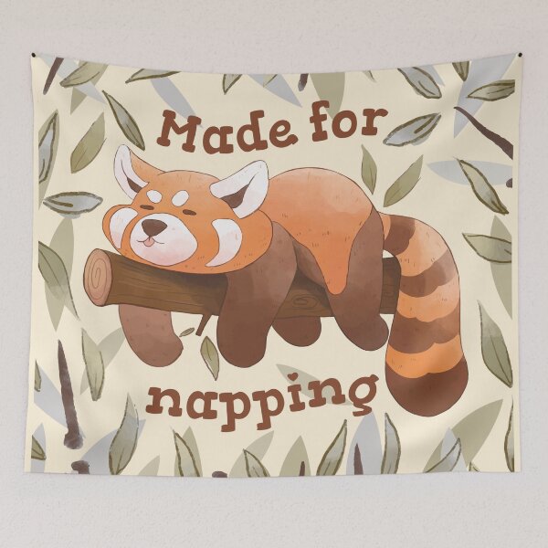 Item preview, Adorable Red Panda - Made for Napping designed and sold by KaylaStudio.