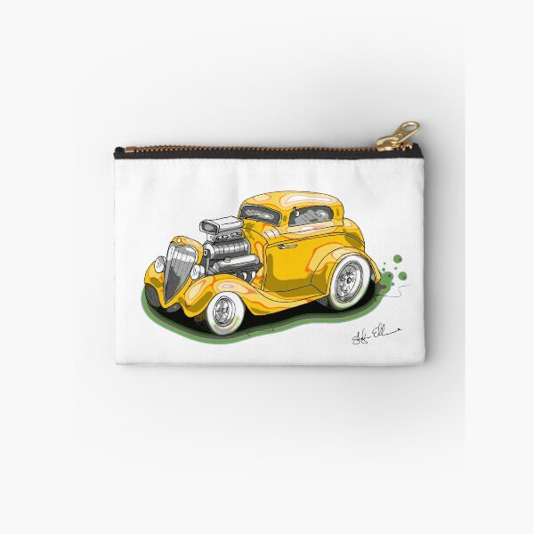 Aperçu de l'œuvre HOT ROD BEAST V8 CHEV STYLE jaune créée et vendue par squigglemonkey.