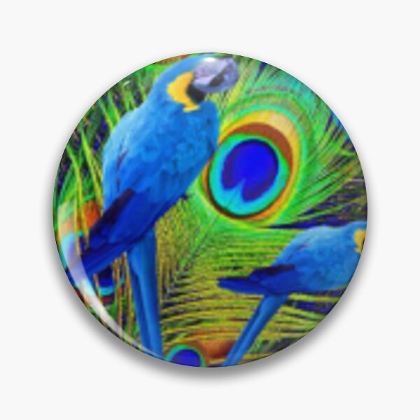 Artikelvorschau, ABSTRAKTER PFAU FEDERN BLAUES ARA-KUNSTMUSTER entworfen und verkauft von sharlesart.