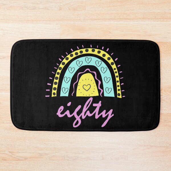 Item preview, Eighty Year Old Eightieth Birthday Cute Fun Doodle Boho Rainbow designed and sold by LadySaltwater.