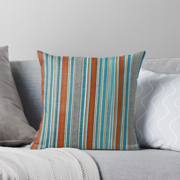 Aperçu de l'œuvre Mid Century Modern - rayures turquoises créée et vendue par leartset.