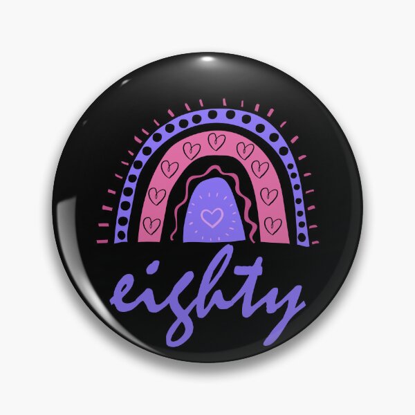 Item preview, Eighty Year Old Eightieth Birthday Cute Fun Doodle Boho Rainbow designed and sold by LadySaltwater.