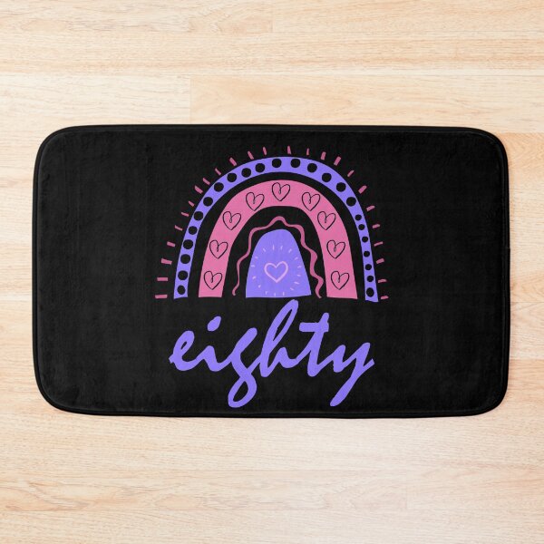 Item preview, Eighty Year Old Eightieth Birthday Cute Fun Doodle Boho Rainbow designed and sold by LadySaltwater.