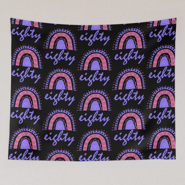 Item preview, Eighty Year Old Eightieth Birthday Cute Fun Doodle Boho Rainbow designed and sold by LadySaltwater.