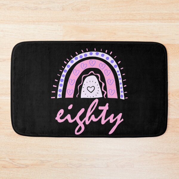 Item preview, Eighty Year Old Eightieth Birthday Cute Fun Doodle Boho Rainbow designed and sold by LadySaltwater.