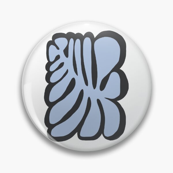 Item preview, Bold Abstract Floral - Botanical Shapes in Light Blue and Grey designed and sold by BohomadicStudio.