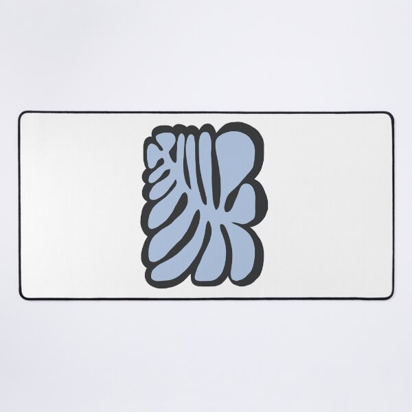 Item preview, Bold Abstract Floral - Botanical Shapes in Light Blue and Grey designed and sold by BohomadicStudio.