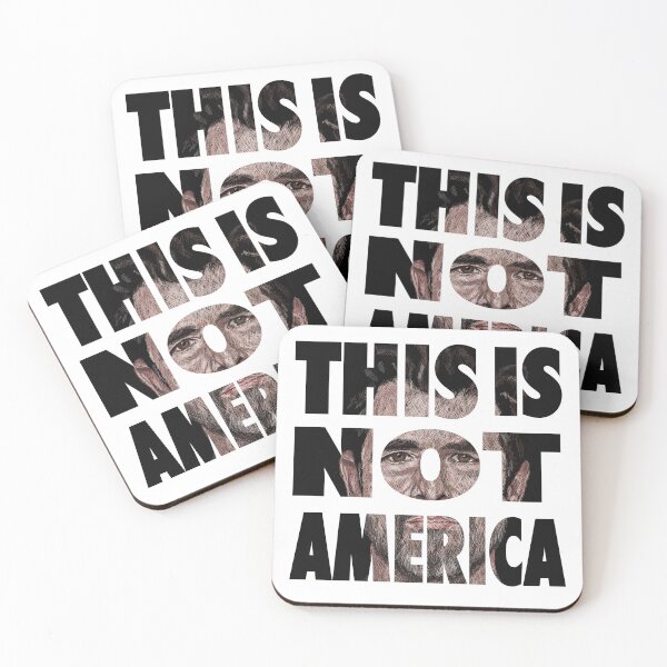 Item preview, This Is Not America (cross-hatch text) - Claes Bang designed and sold by Dracula Fan Art.