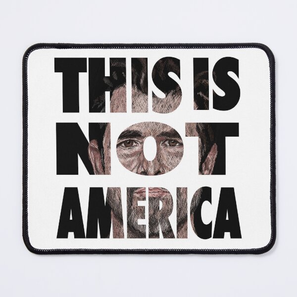 Item preview, This Is Not America (cross-hatch text) - Claes Bang designed and sold by Dracula Fan Art.