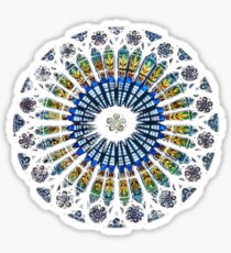 Strasbourg Cathedral France Mandala Stained Glass Window Art T-Shirt Sticker